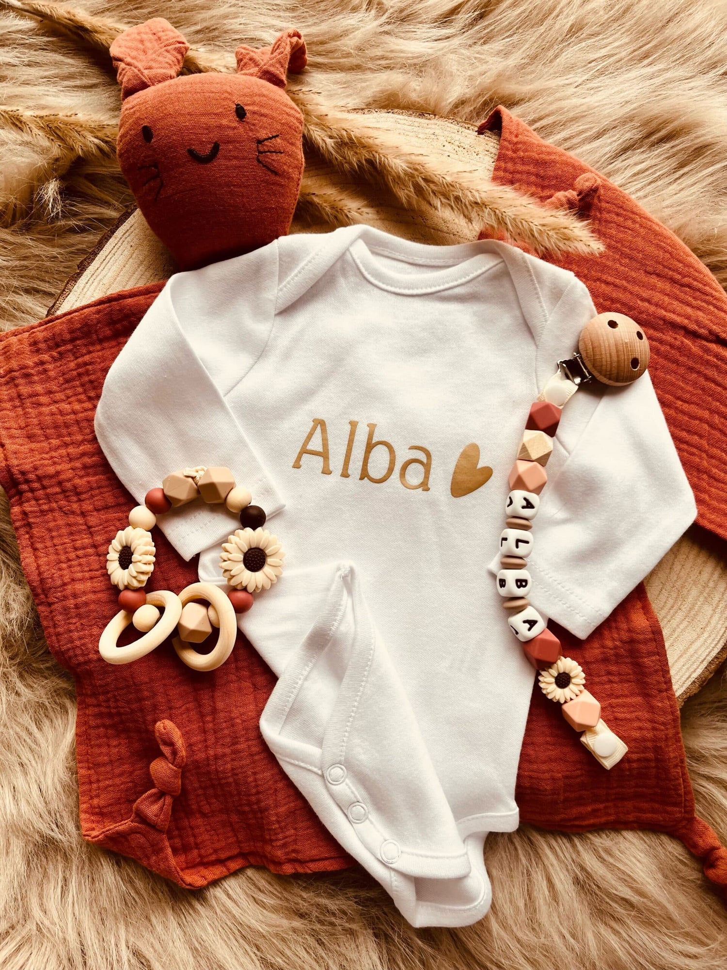 coffret naissance personnalisé terracotta