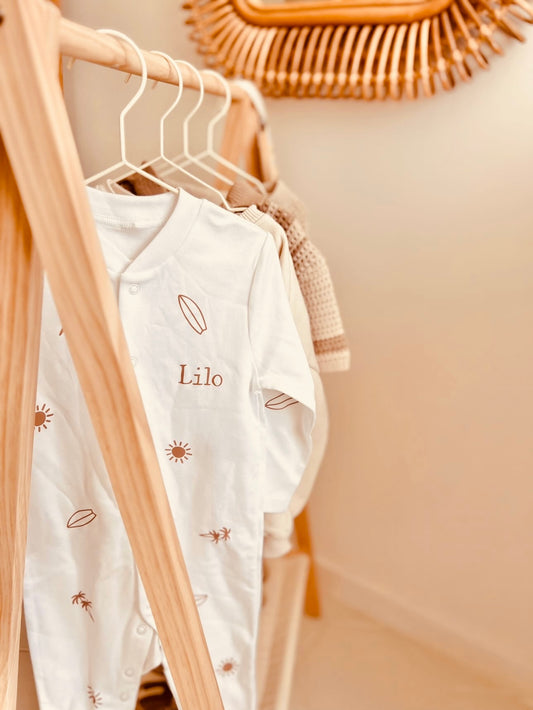 Pyjama coton blanc plage