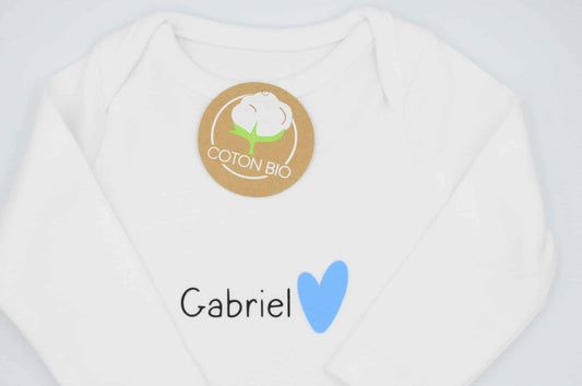 Body manches longues personnalisé bleu