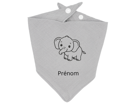 Bavoir personnalisé éléphant