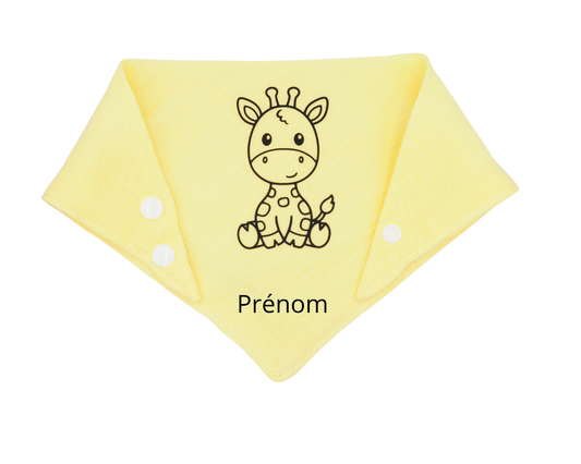Bavoir personnalisé girafe