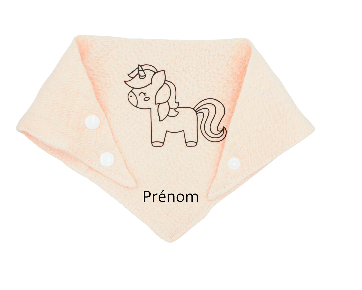 Babero de unicornio personalizado