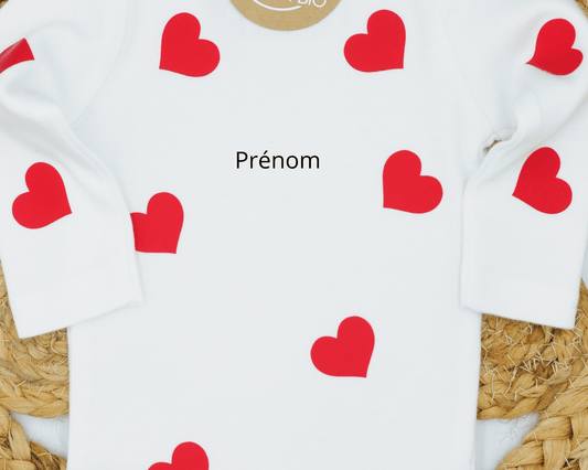 Body personnalisé avec coeur