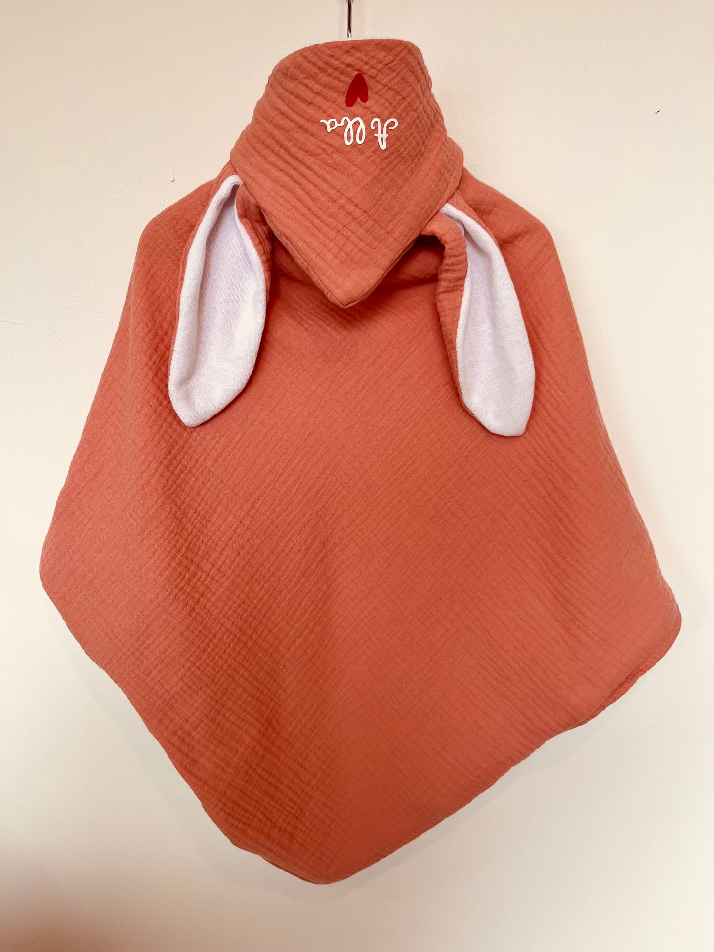 Cape de bain personnalisée Rose