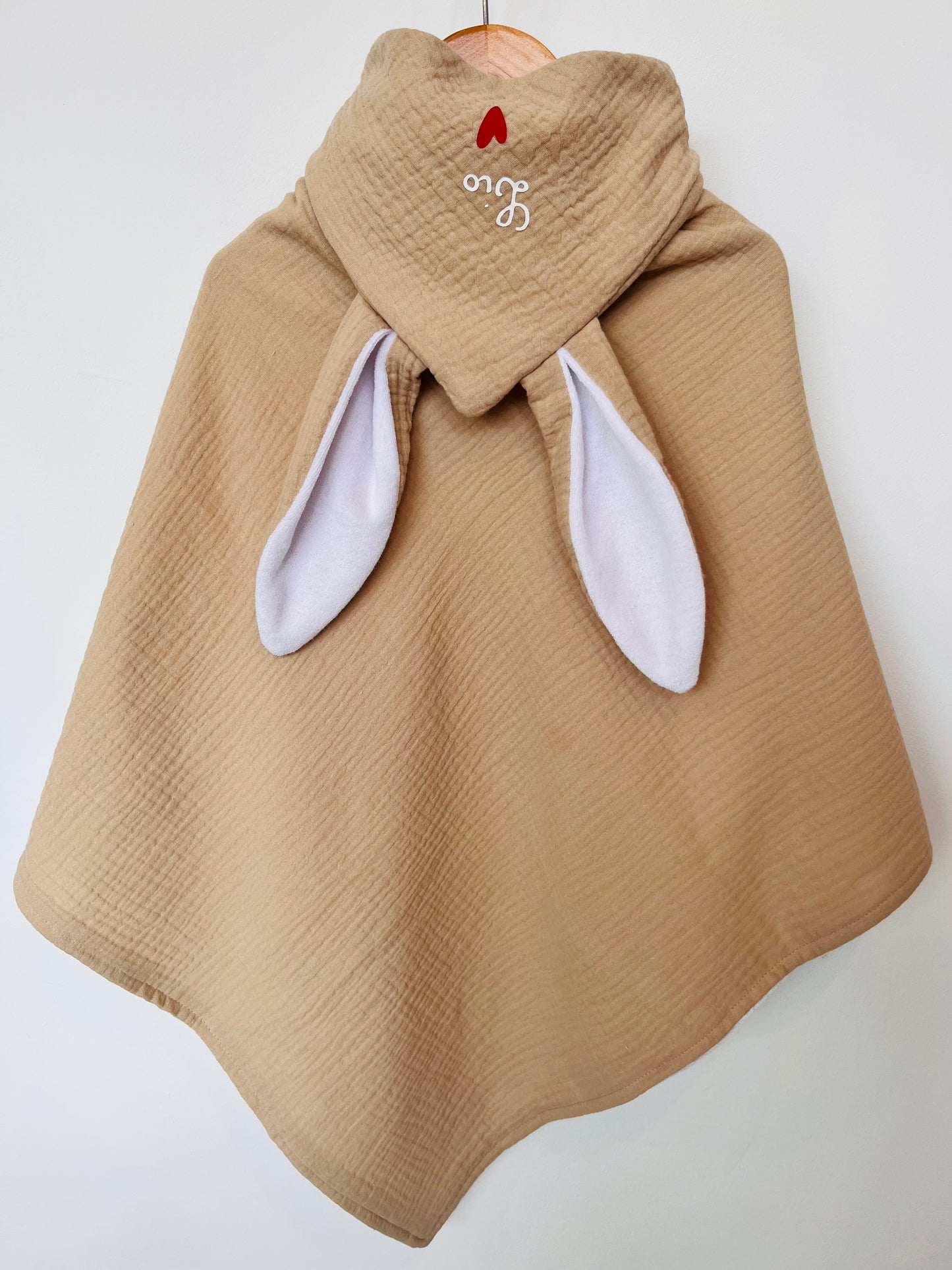 Cape de bain personnalisée Beige