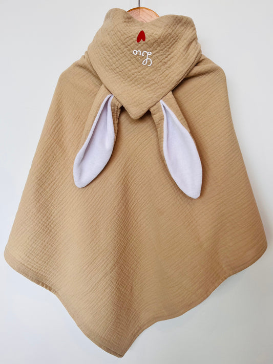 Cape de bain personnalisée Beige