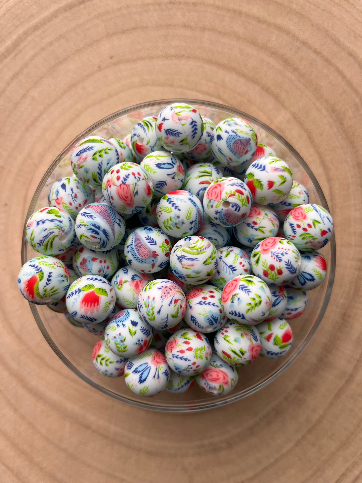 Perles en silicone imprimées Campagne