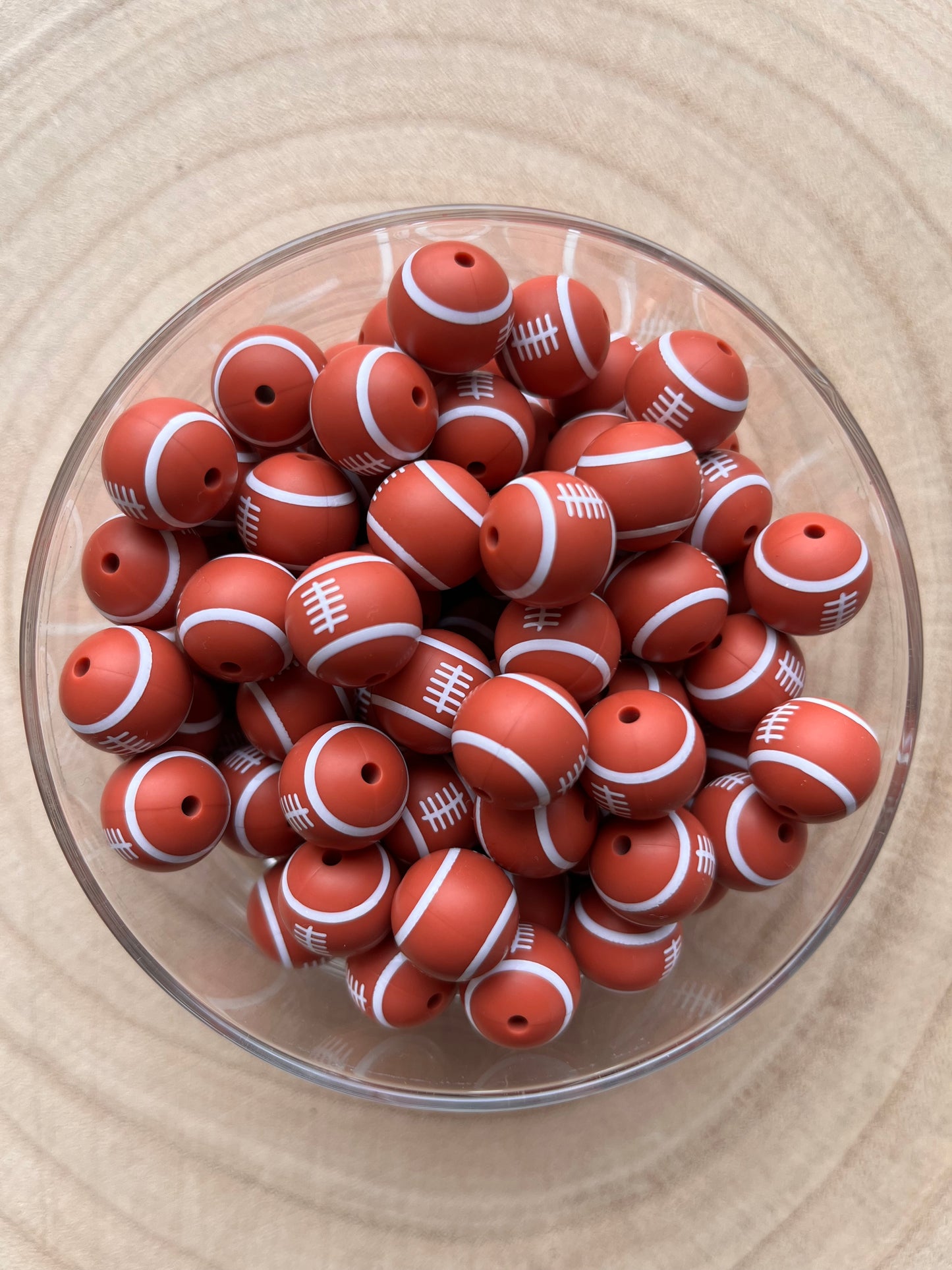 Perles en silicone imprimées Football Américain
