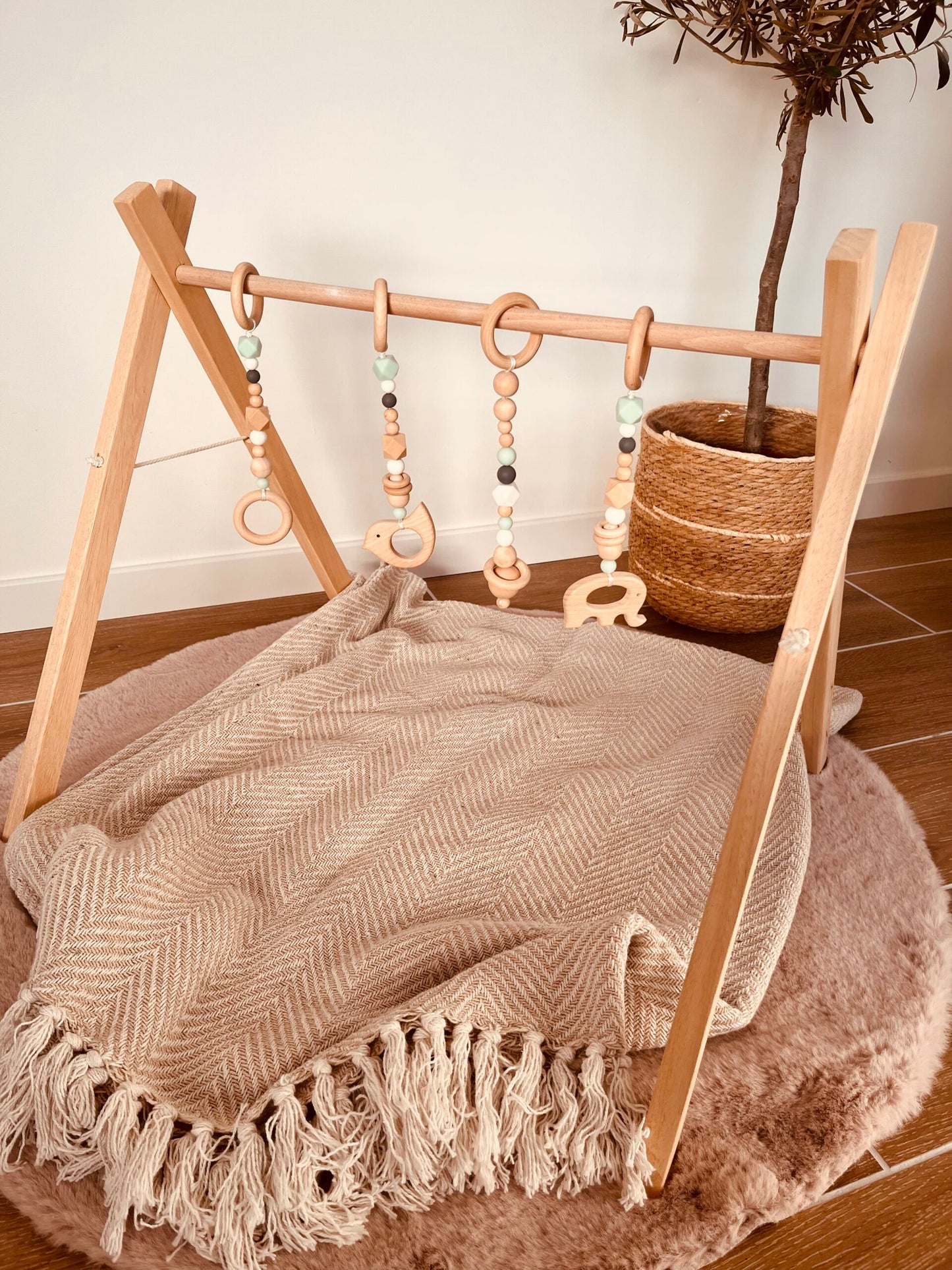 Portique bébé vert sauge
