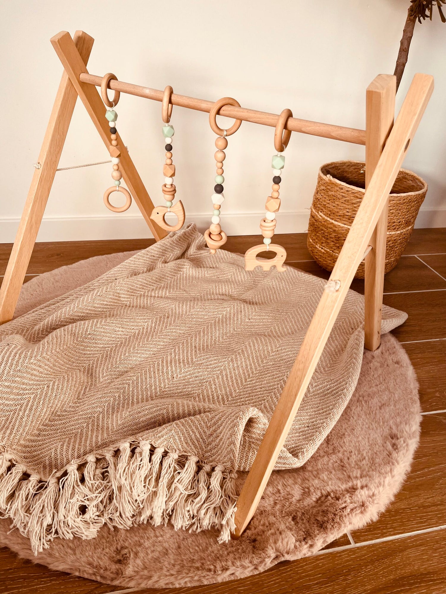 Portique bébé vert sauge