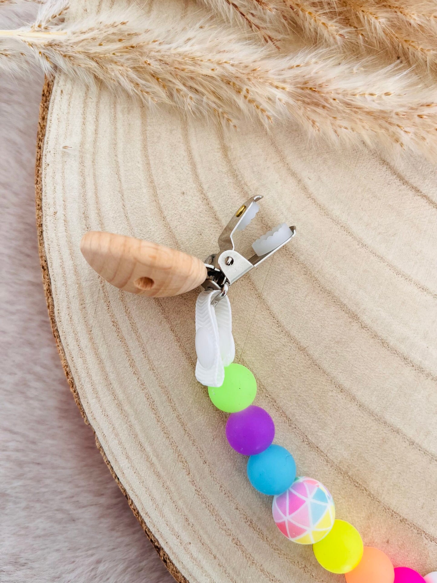 attache doudou fluorescent