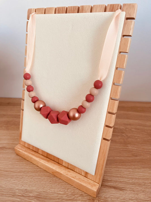 Collier d'allaitement terracotta