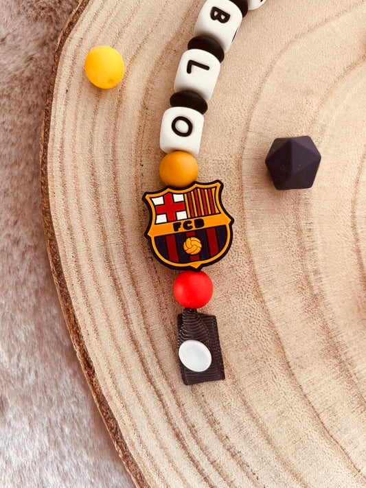 Attache tétine foot Barcelone