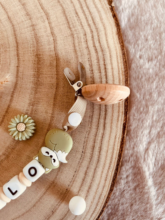 Attache doudou vert sauge