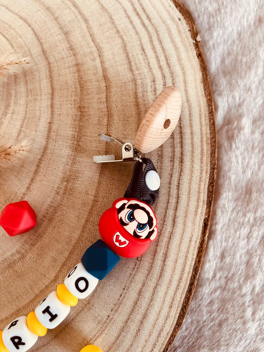 Attache doudou Mario