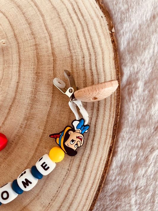 Attache doudou Pinocchio