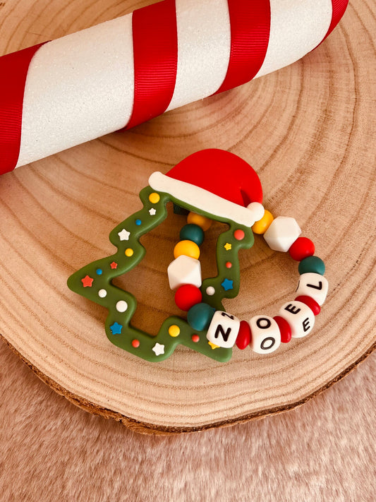 Anneau de dentition sapin de noël