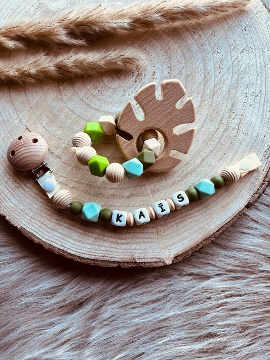 Coffret naissance personnalisé vert