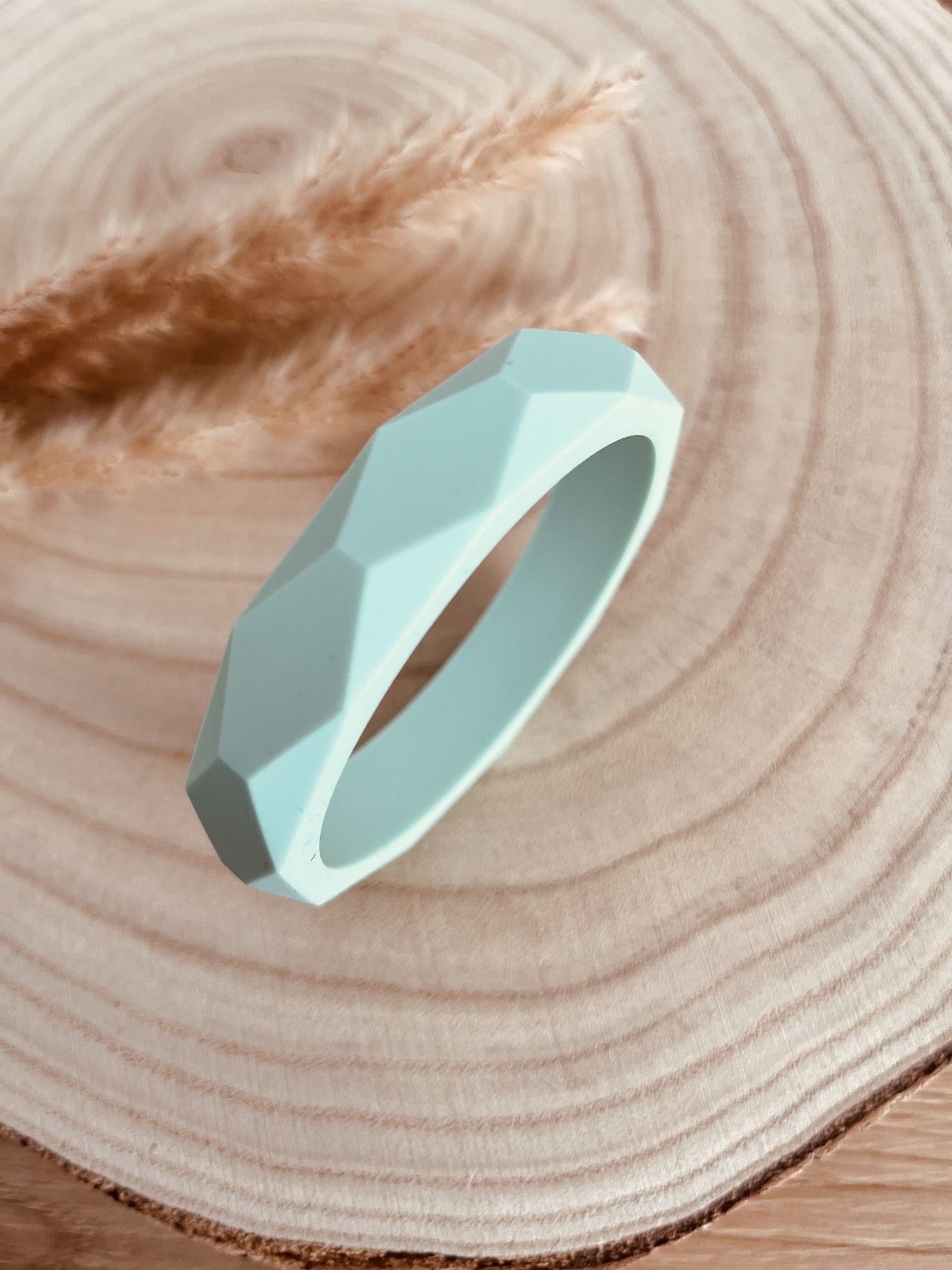 Bracelet d'allaitement vert d'eau vue côté