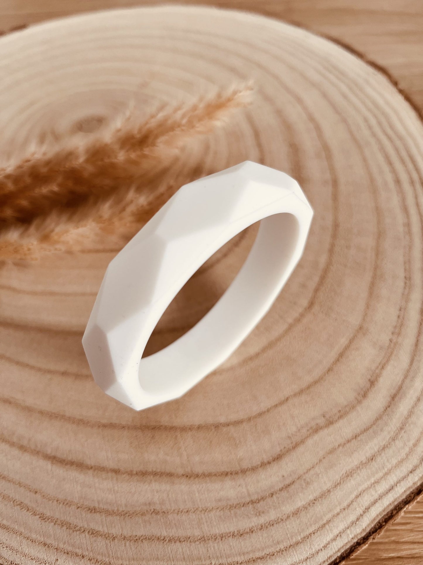 Bracelet d'allaitement blanc vue côté