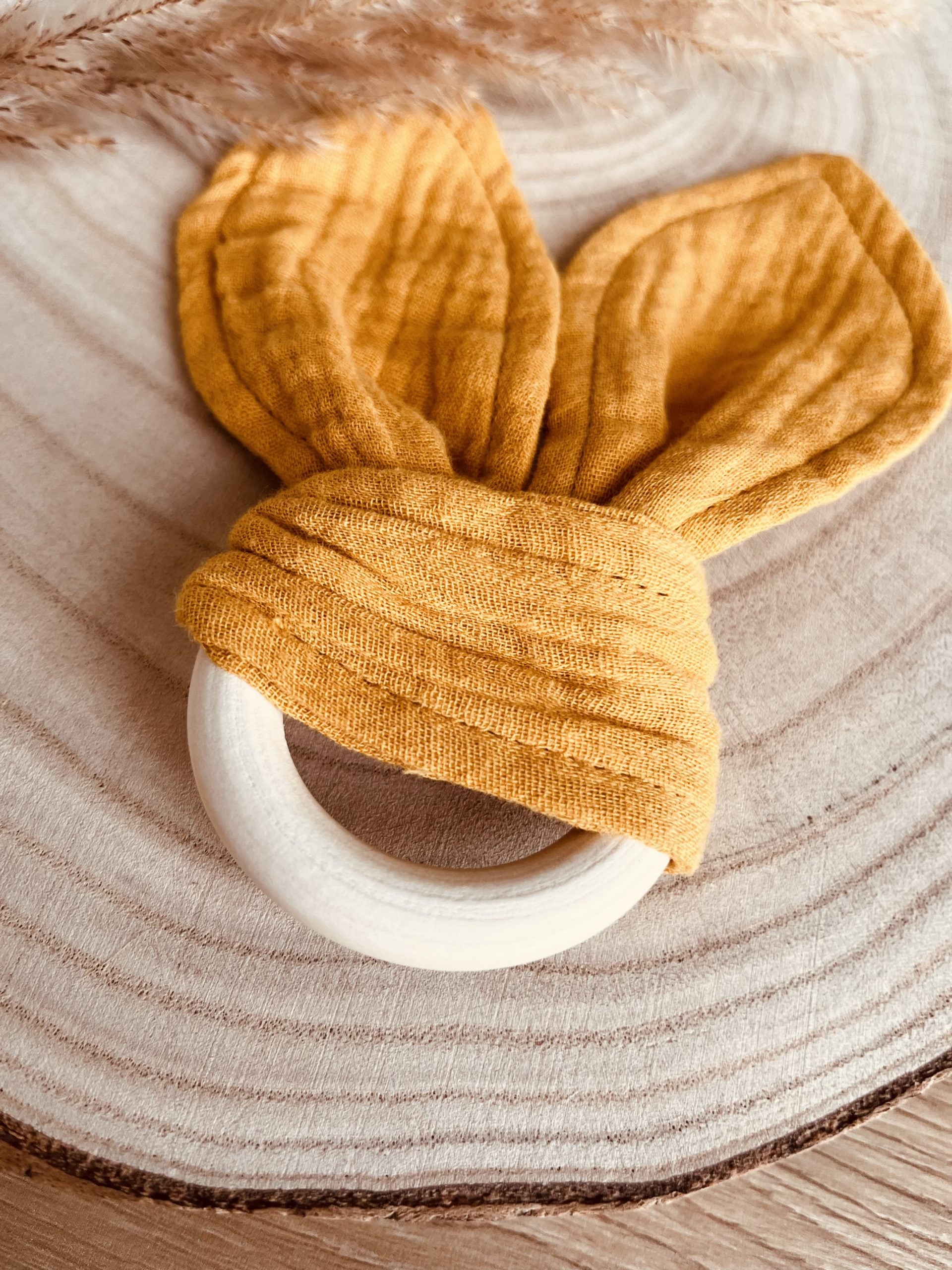 Anneau de dentition moutarde vue anneau