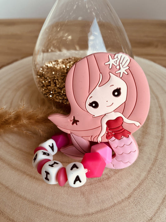 Anneau de dentition sirène rose vue principale