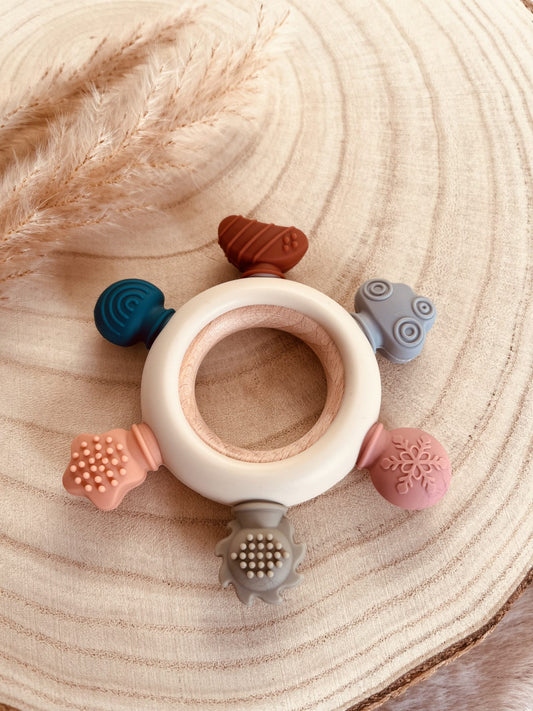 Anneau de dentition arc en ciel