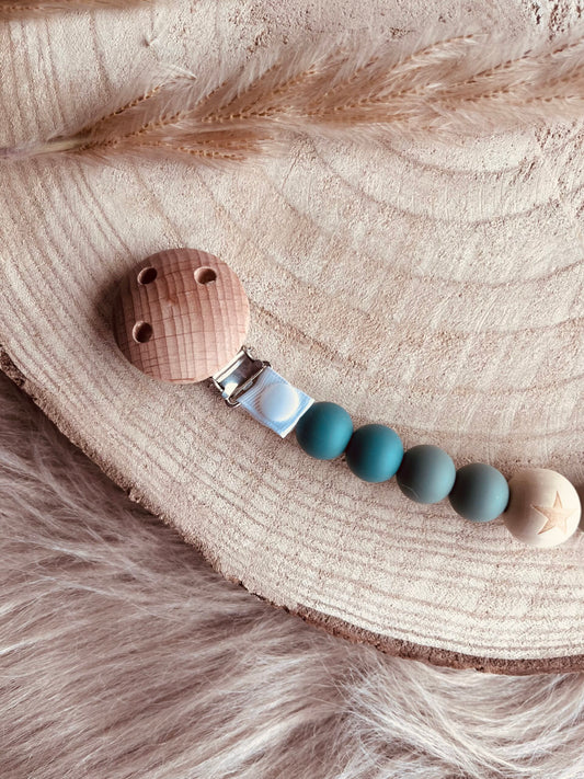 Attache tétine kaki