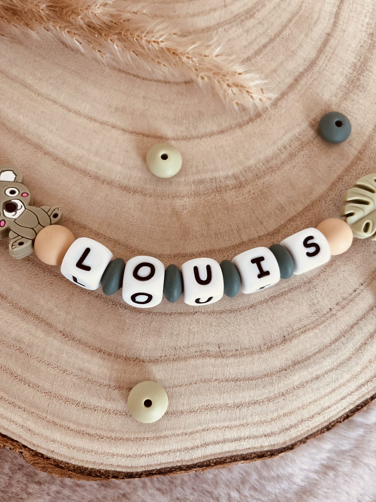 Koala khaki pacifier attach