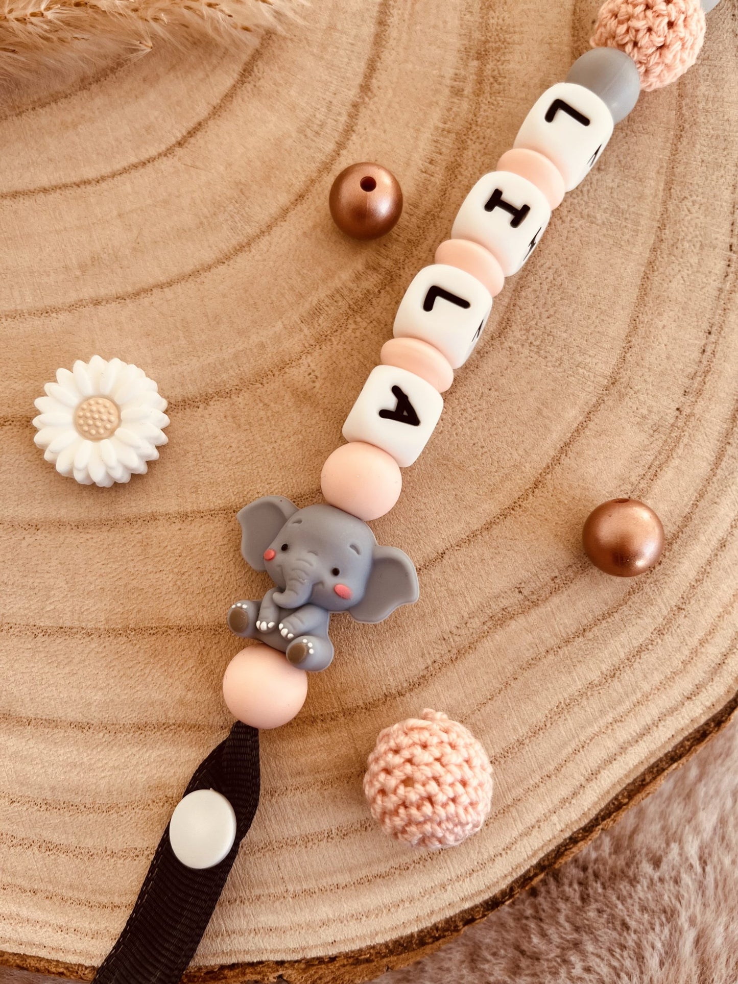Rose Elephant Pacifier Anex