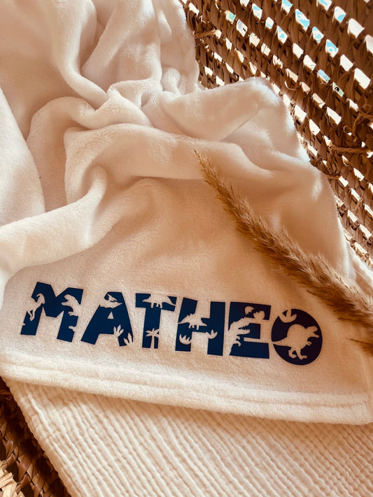 Couverture personnalisé dinosaure