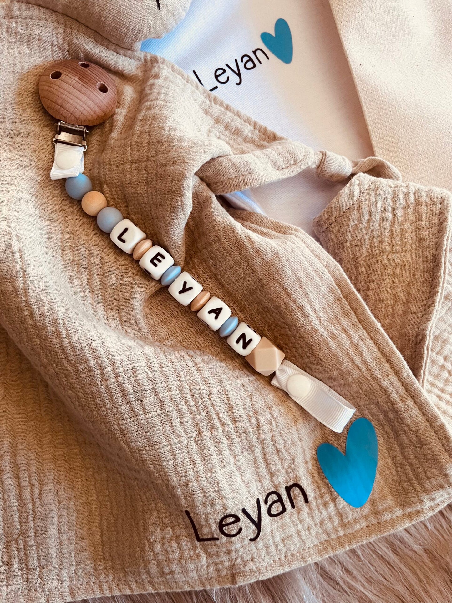Coffret personnalisé coeur bleu