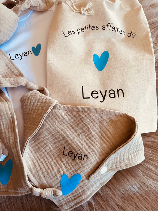 Coffret personnalisé coeur bleu