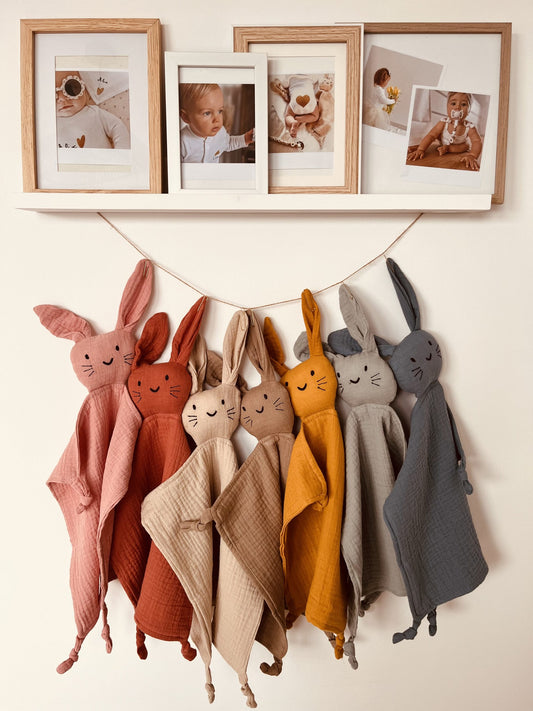 Doudou gaze de coton lapin