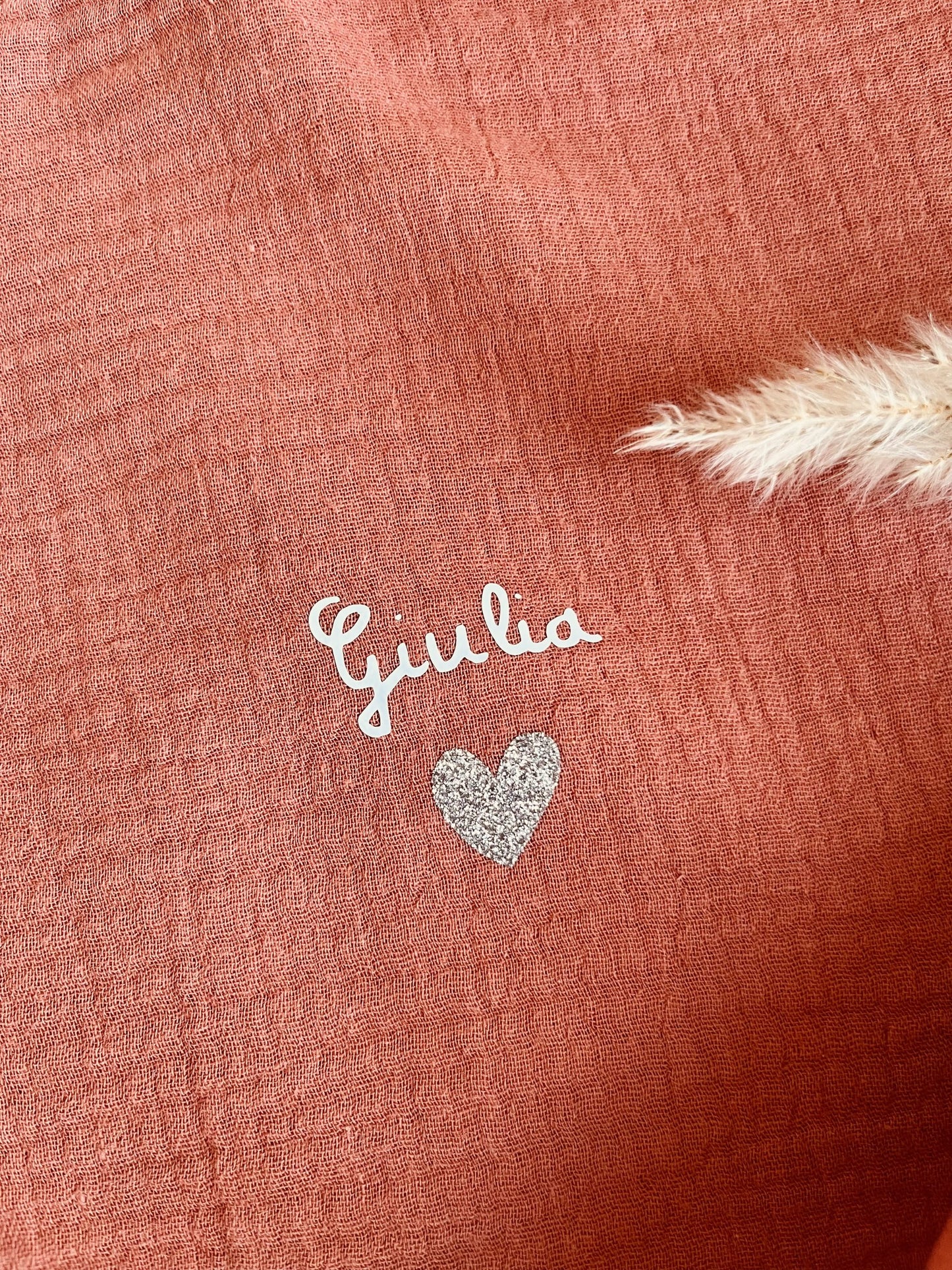 Cotton Gaze Terracotta Coeur rabbit comforter