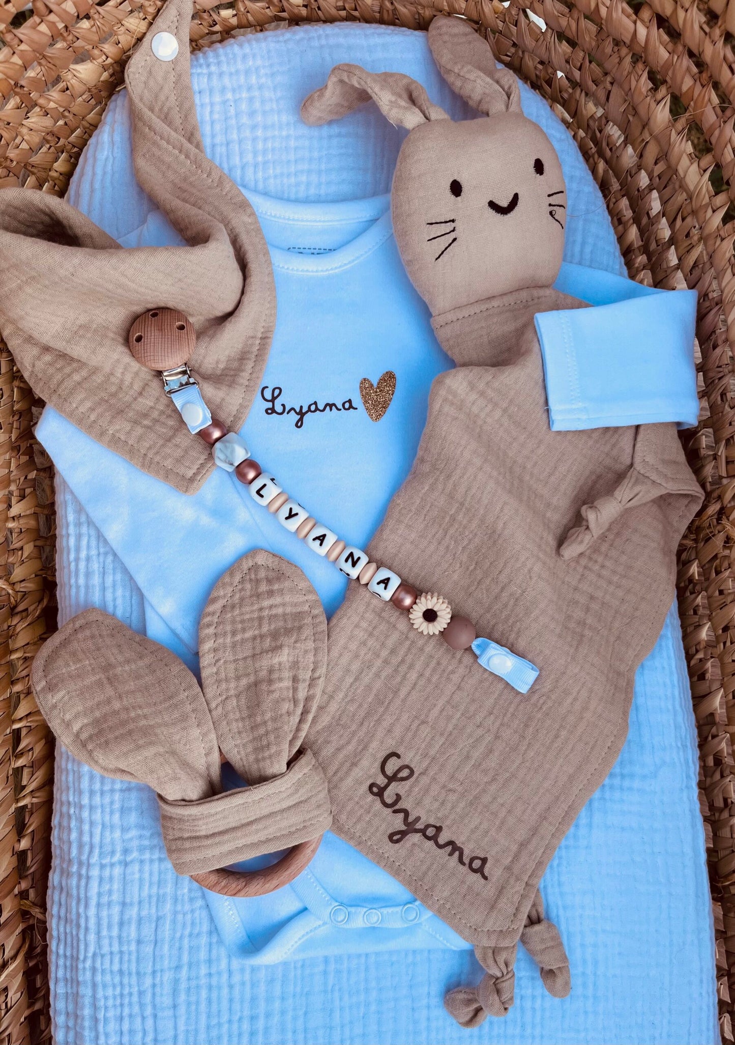 Coffret personnalisé coeur beige