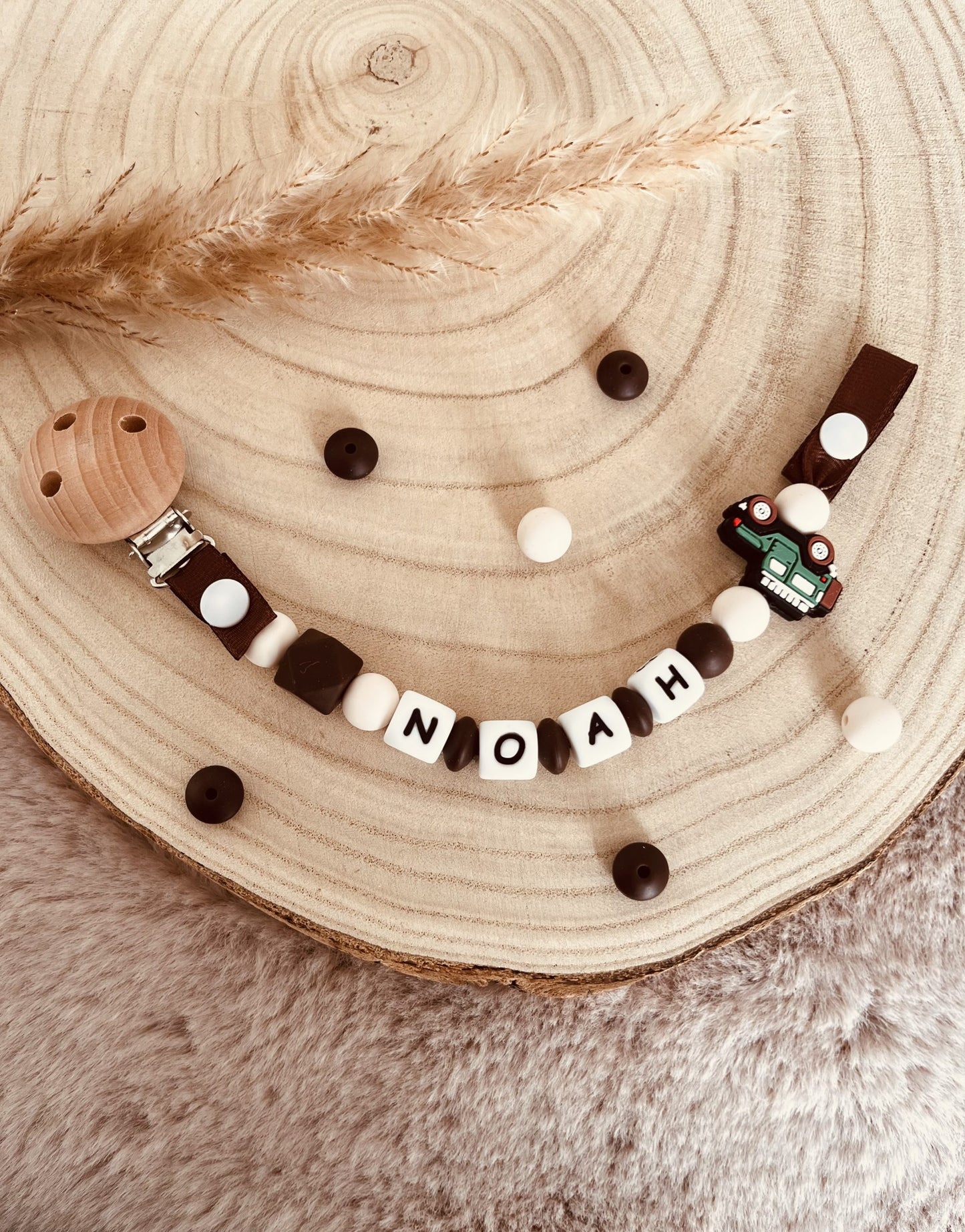 4x4 personalized pacifier clip