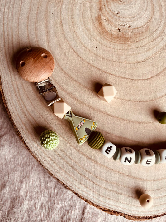 Attache tetine tipi vert