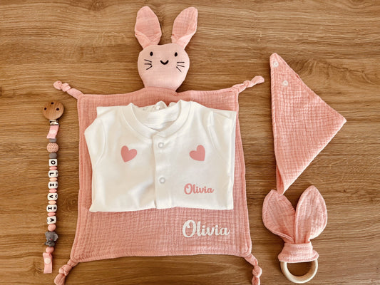 Juego de corazón rosa bebé