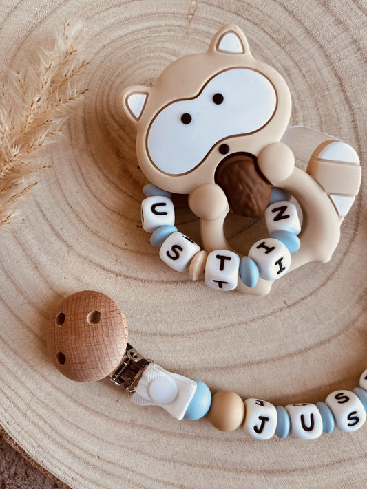 Coffret d'éveil raton laveur beige