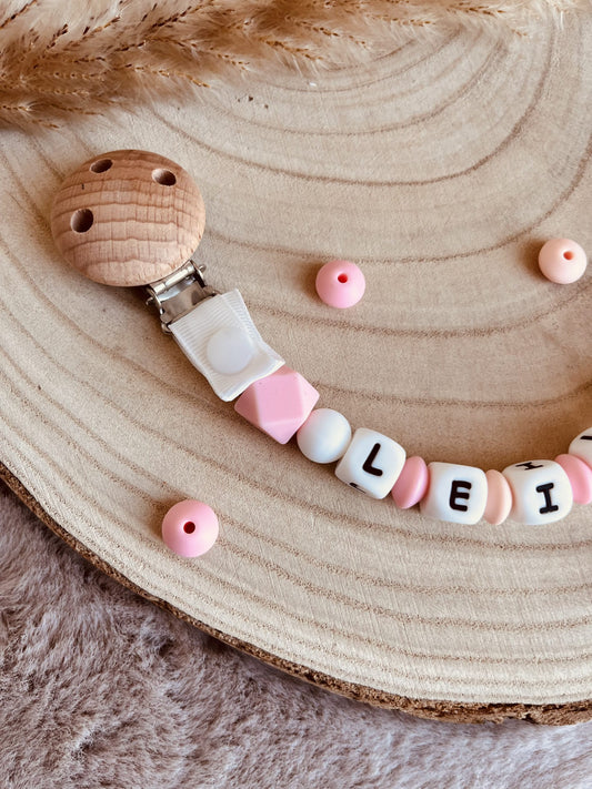 Rose Barbapapa Schnullerbefestigung