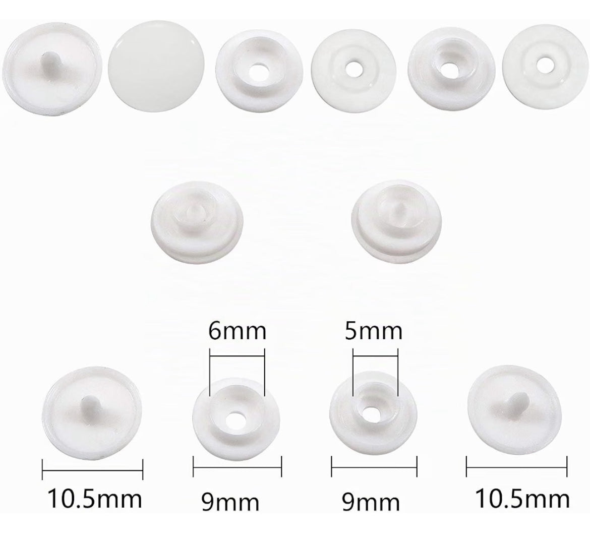 Boutons pressions plastiques T3
