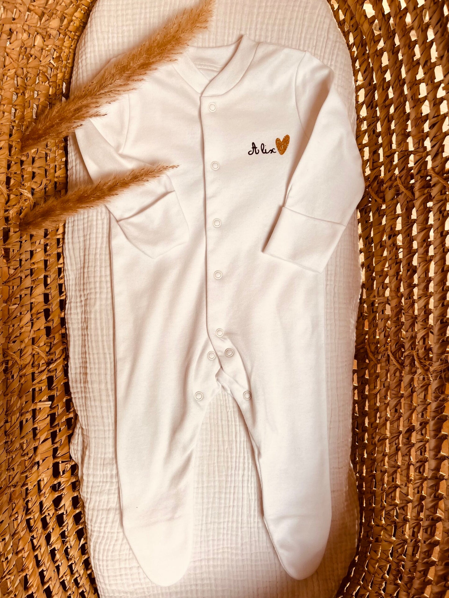 Pyjama coeur doré