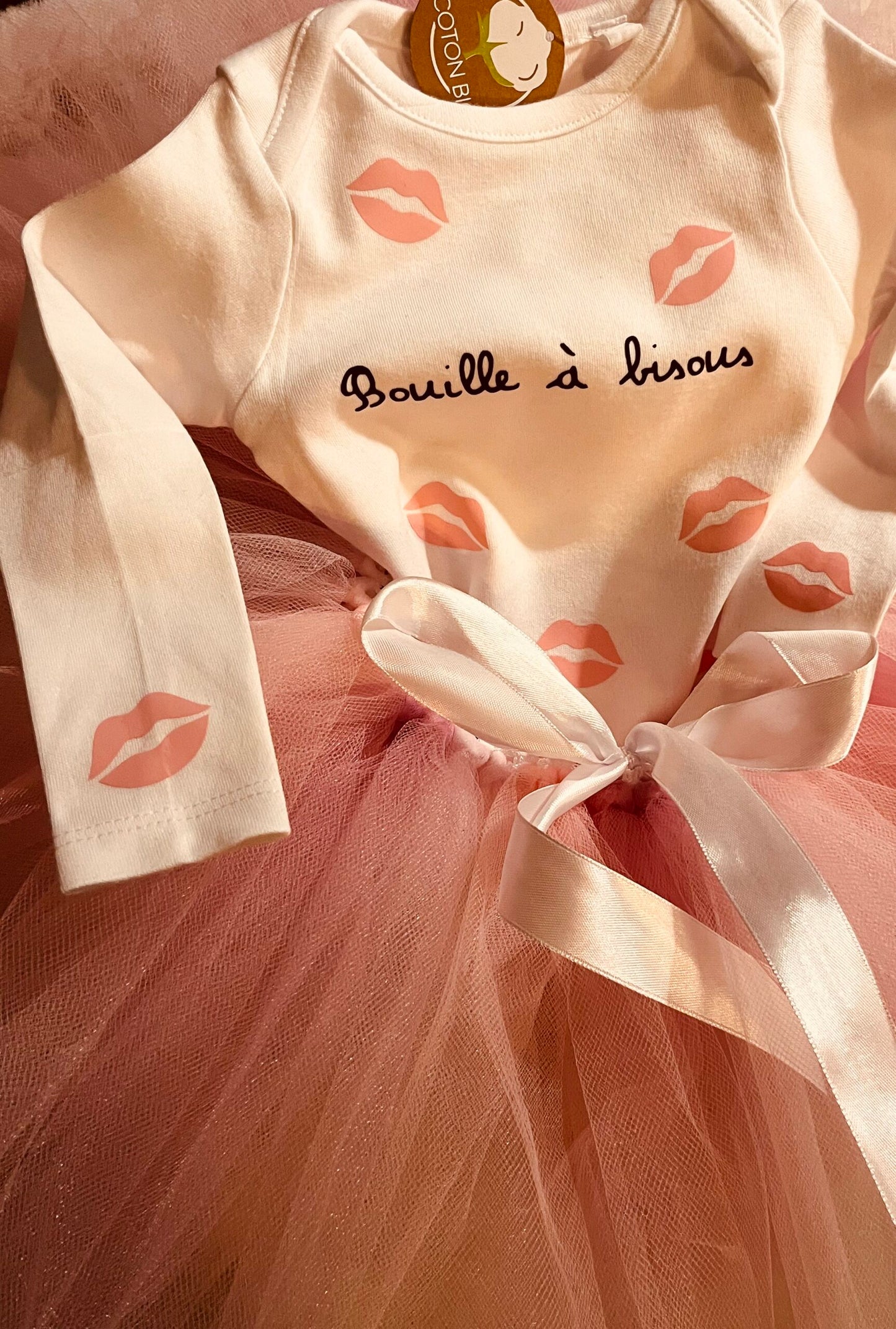 Ensemble tutu bébé rose