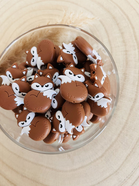 Brown renard silicone pearl