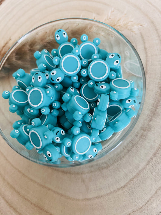 Turquoise tortoise silicone pearl