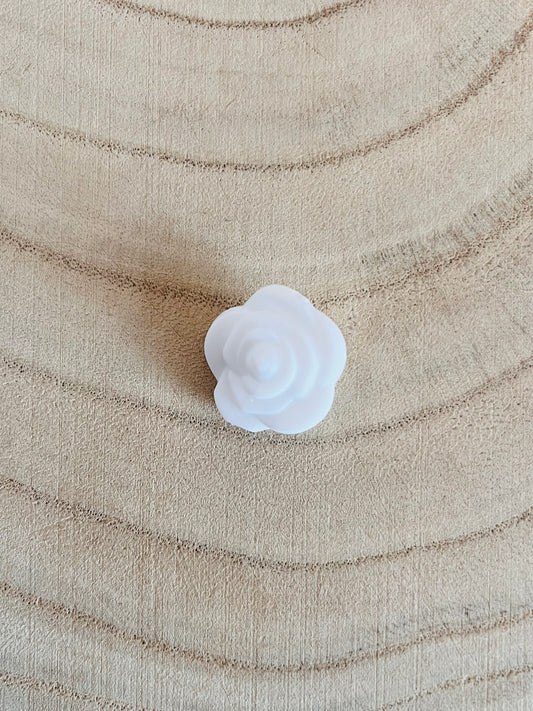 Perle silicone rose blanche