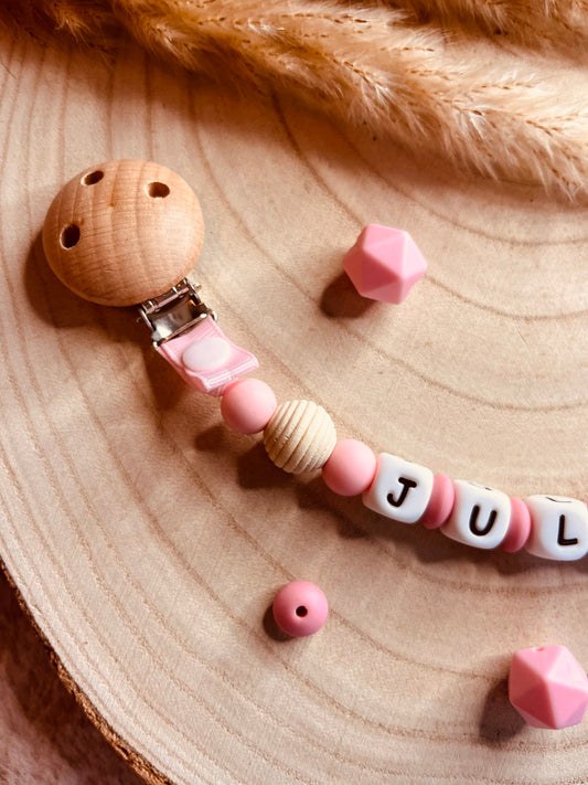 Attache tétine fleur