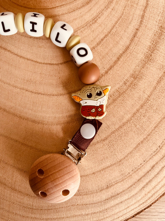 Attache Doudou personnalisé star wars yoda