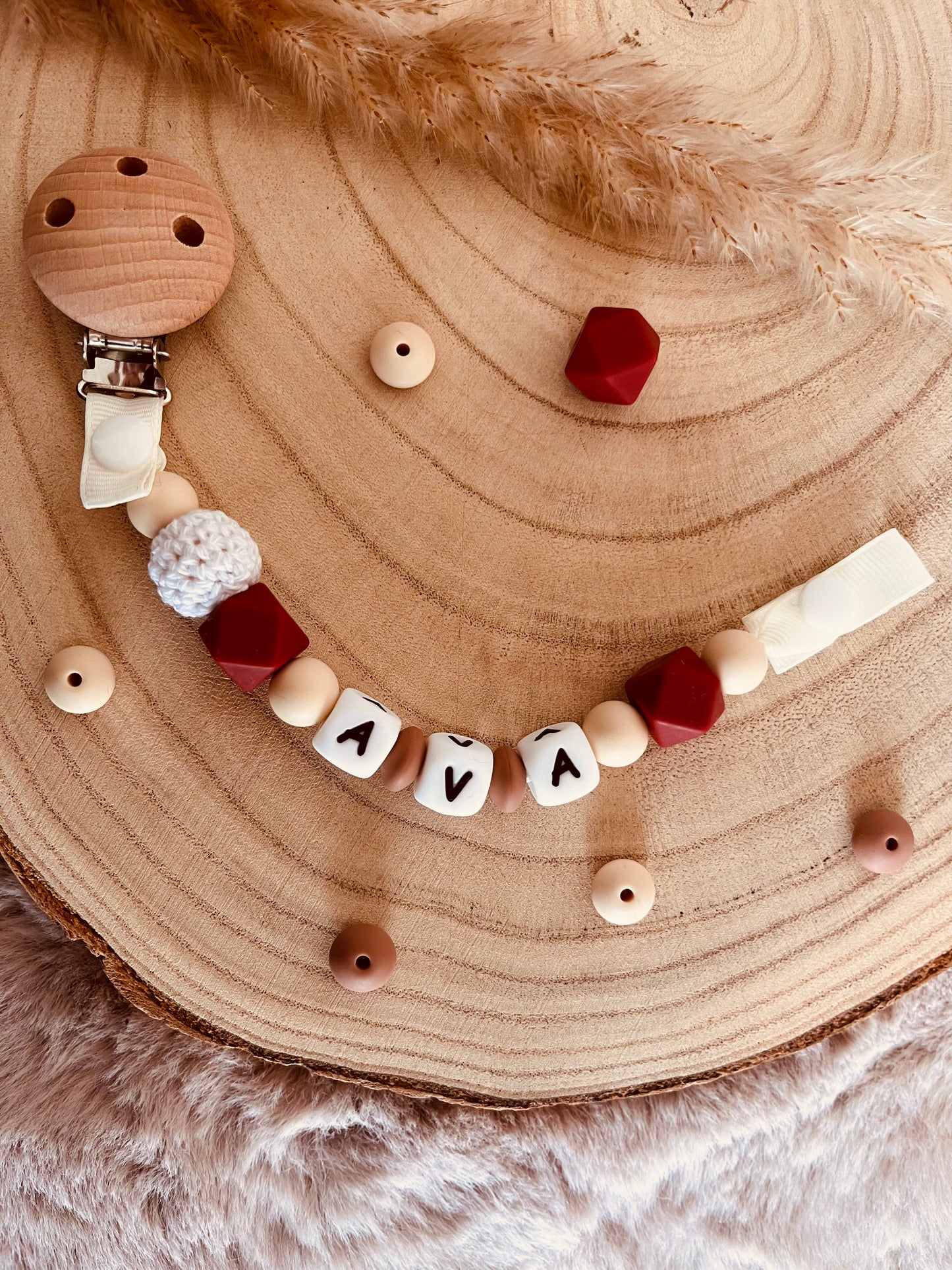 Terracota e tanque de chupeta personalizada bege